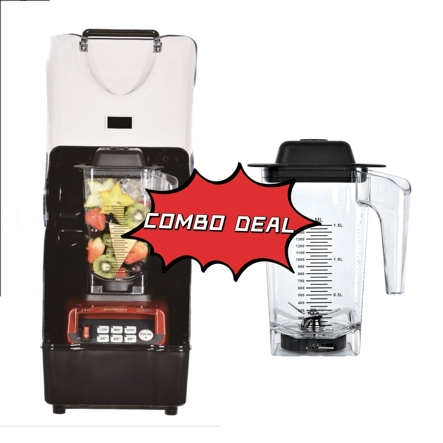 OmniBlend V - NoiseGuardian + 1.5L BPA Free Square Jar Set
